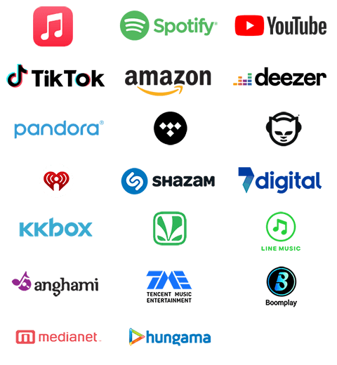Distribute your music on Apple Music, Spotify, Amazon, and more.